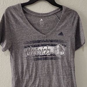 Adidas Heather Gray Mavericks Tee